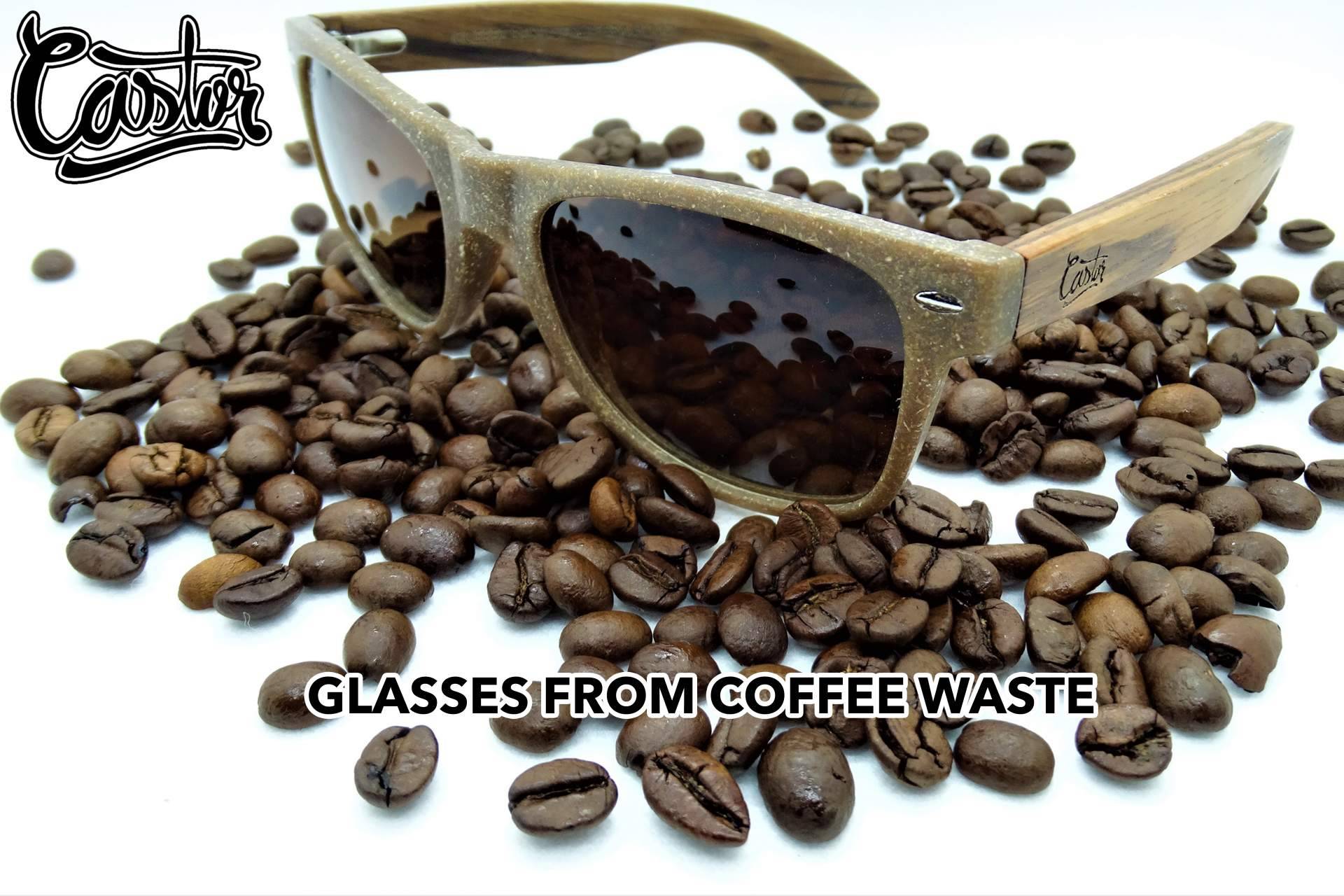 Way Coffee, el modelo de gafas hechas de café natural y lino, en Castor Sunglasses
