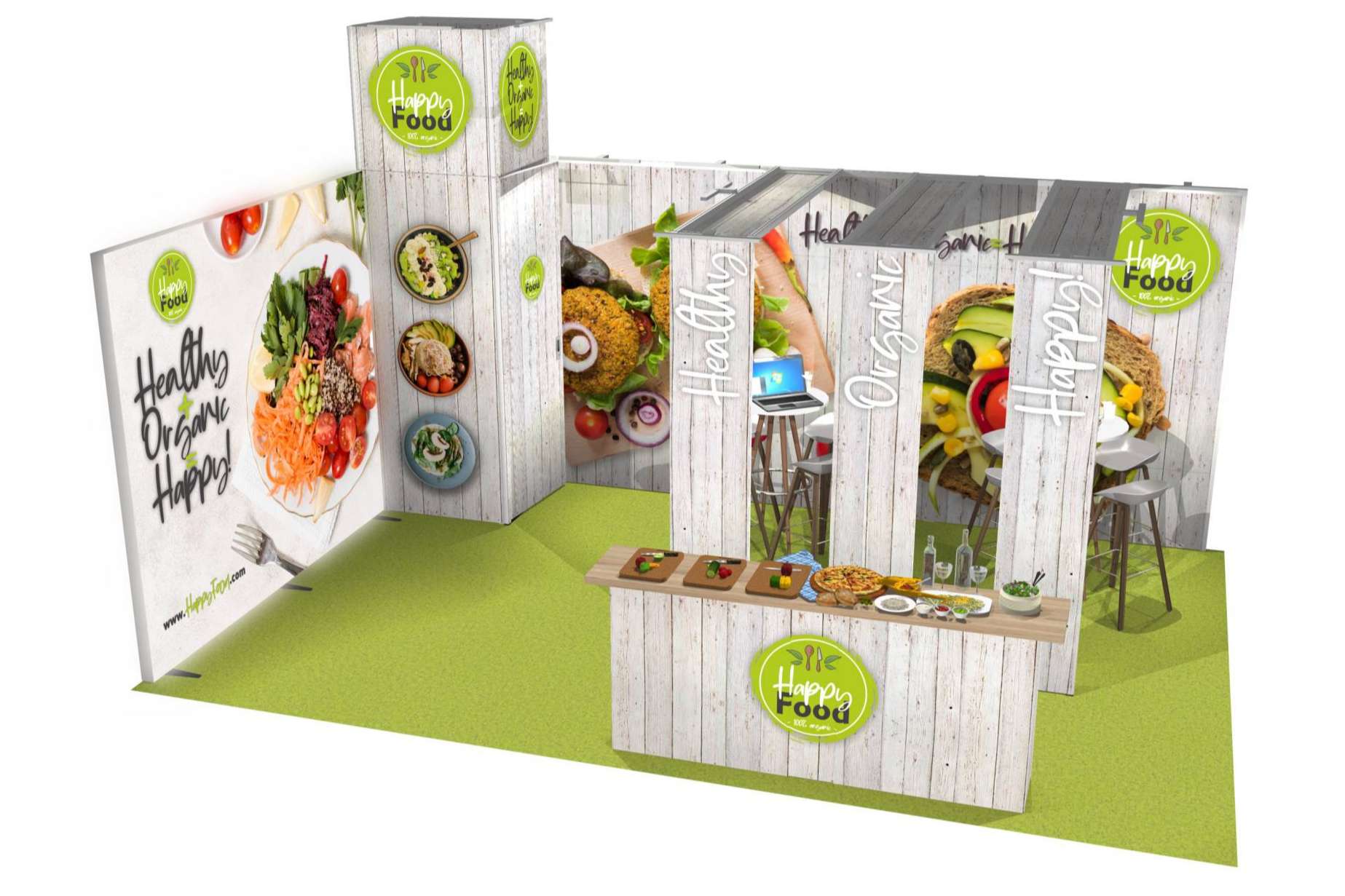 Olika, referentes en stands reutilizables